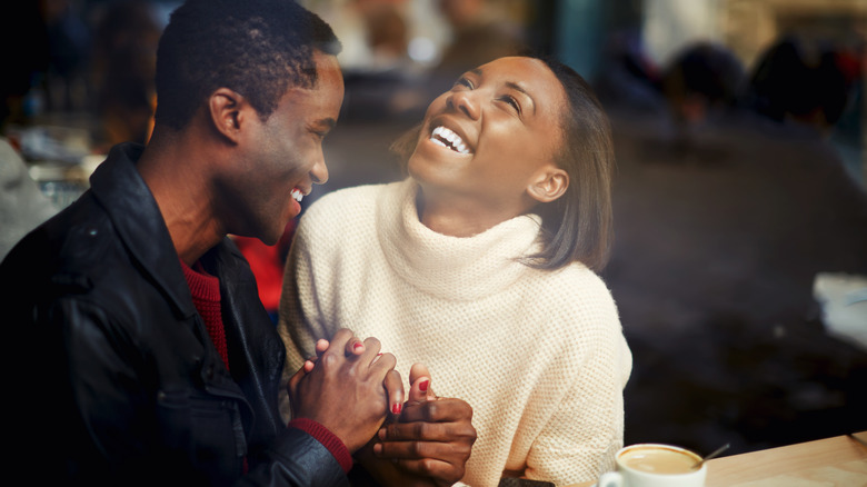 couple smiling and laughing