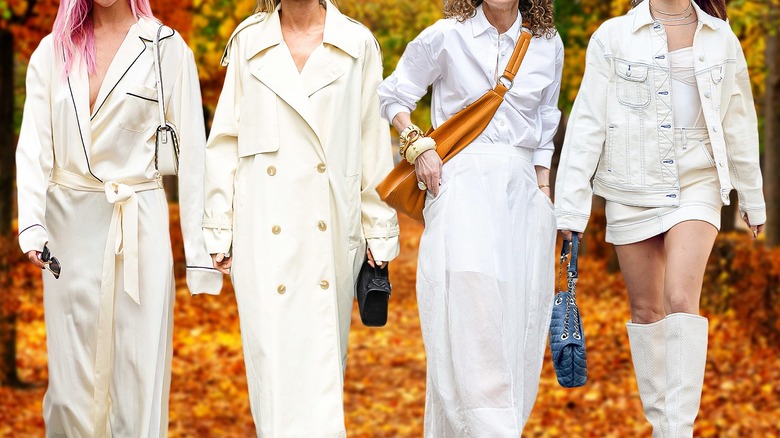 women wearing white clothing