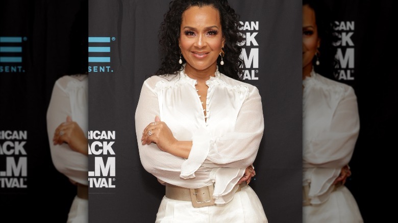 LisaRaye McCoy's white ensemble