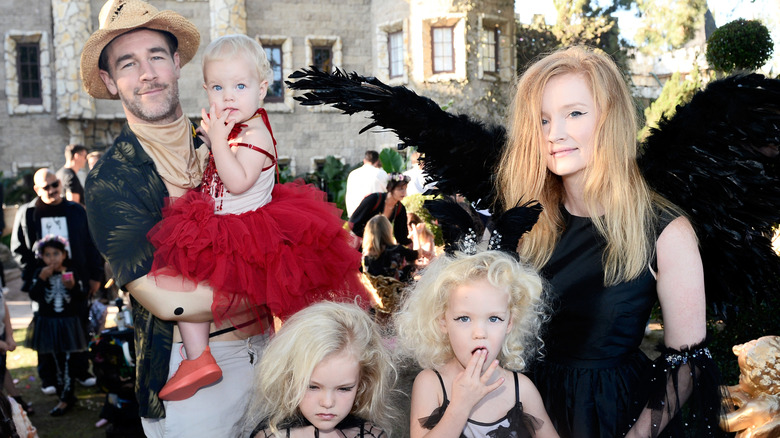 James and Kimberly Van Der Beek and their kids