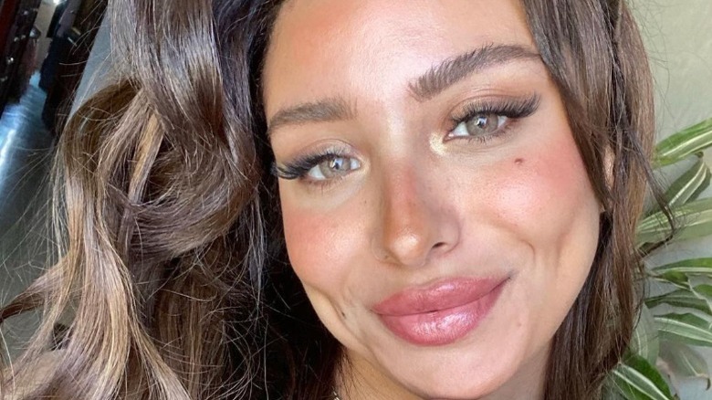 Woman with dimples smiling 