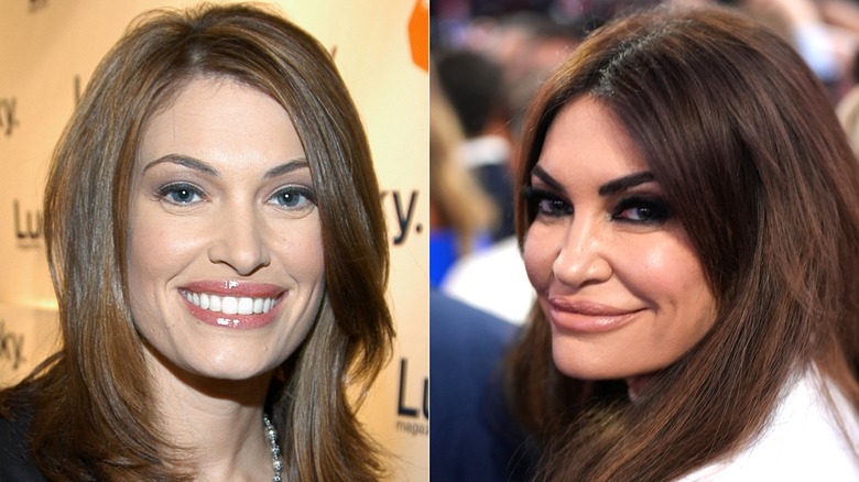 Side-by-side of Kimberly Guilfoyle in 2004 and 2024.