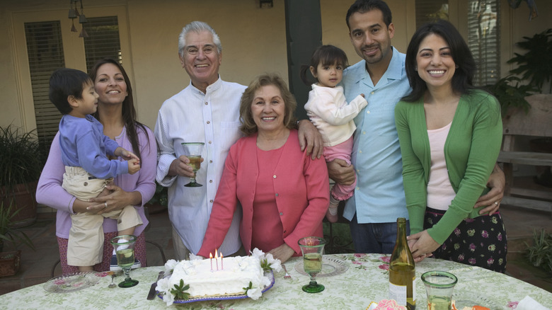 Family celebrating a birthday