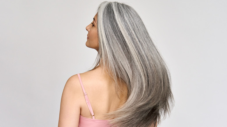 Woman with long hair