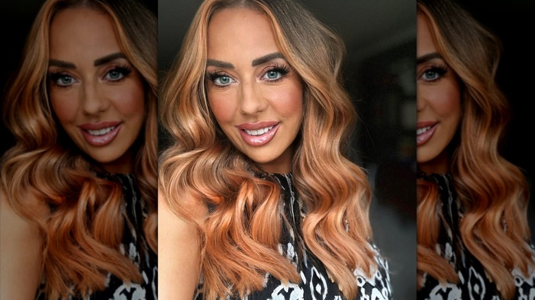 Long hair with peach tones