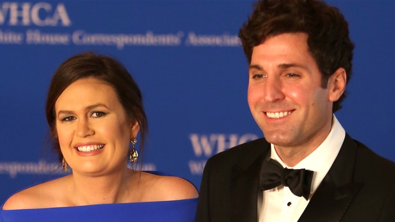 Bryan and Sarah Huckabee Sanders on the red carpet.