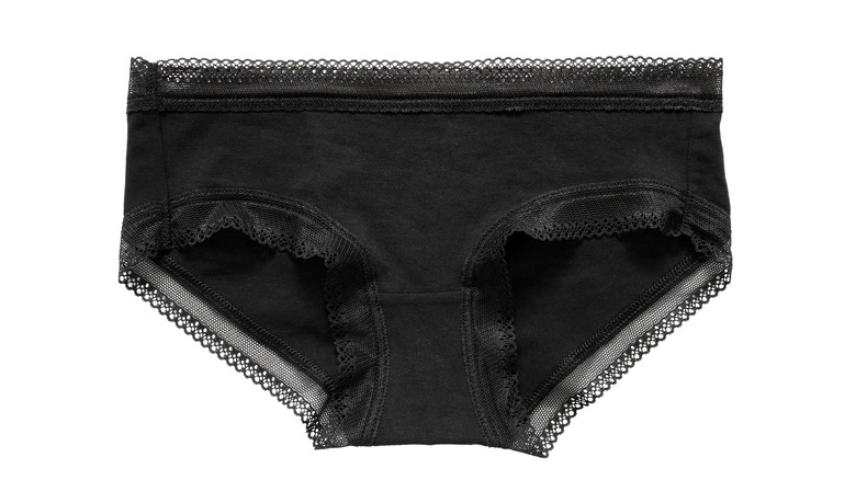 Black pair of hipster underwear