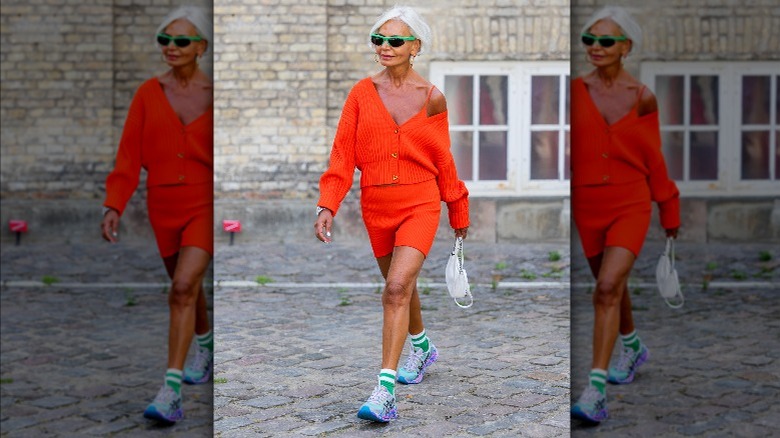 green wraparound sunglasses