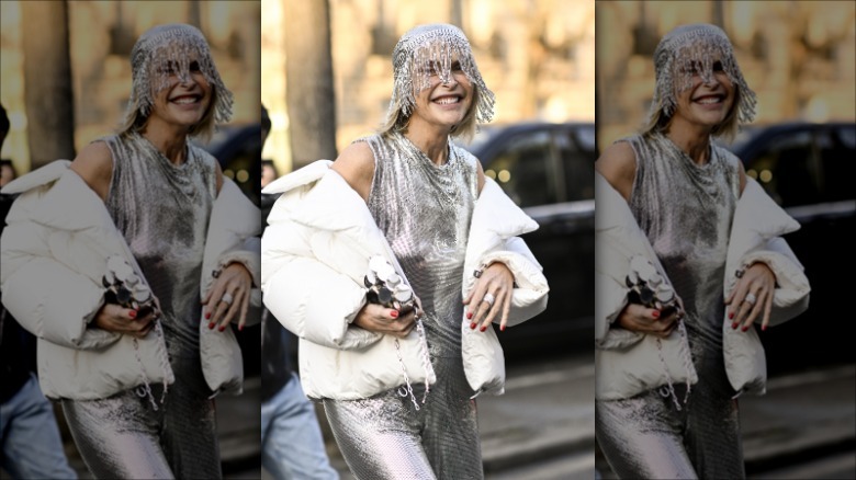 woman wearing crystal headpiece