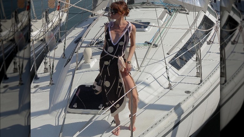 Woman on sailboat