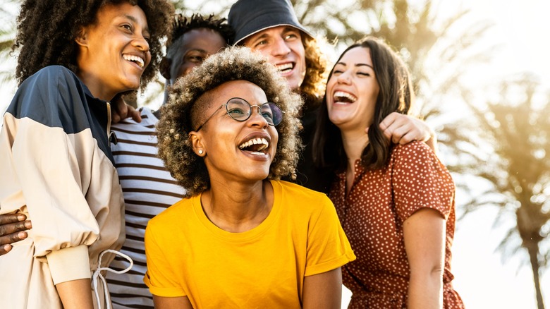Group of people smiling