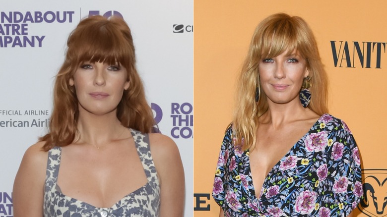 Kelly Reilly in floral dresses