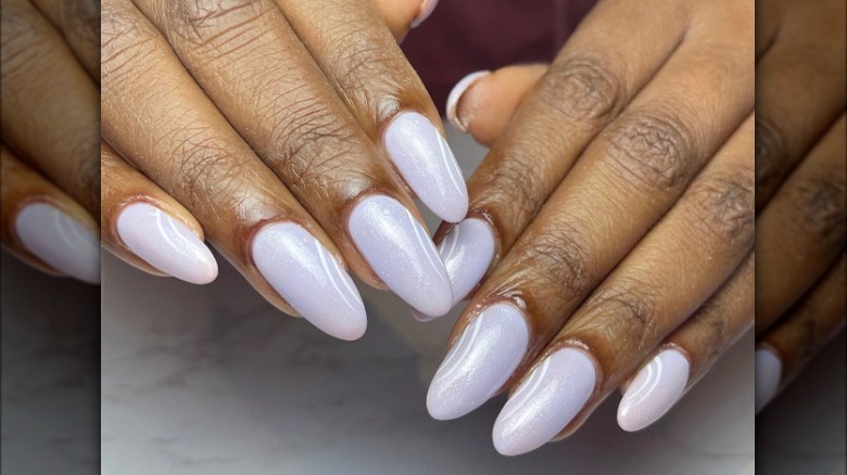 purple champagne nails