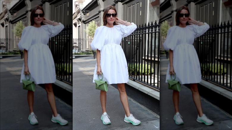 Babydoll dress with sneakers