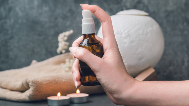 Still life of body oil