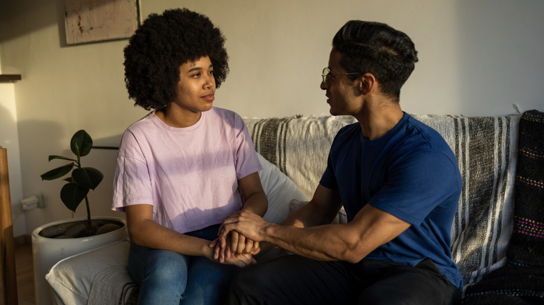 couple having serious conversation