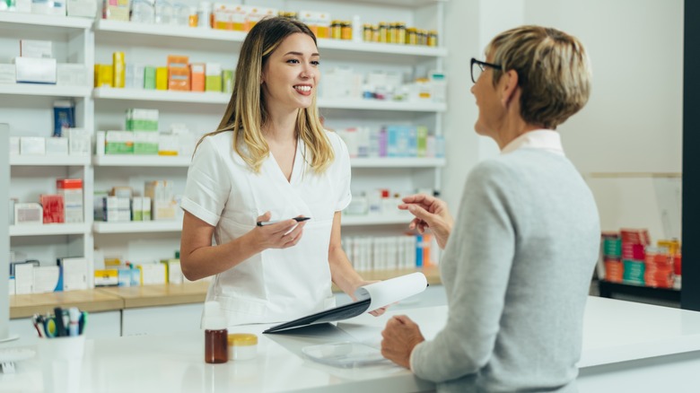 woman at pharmacy