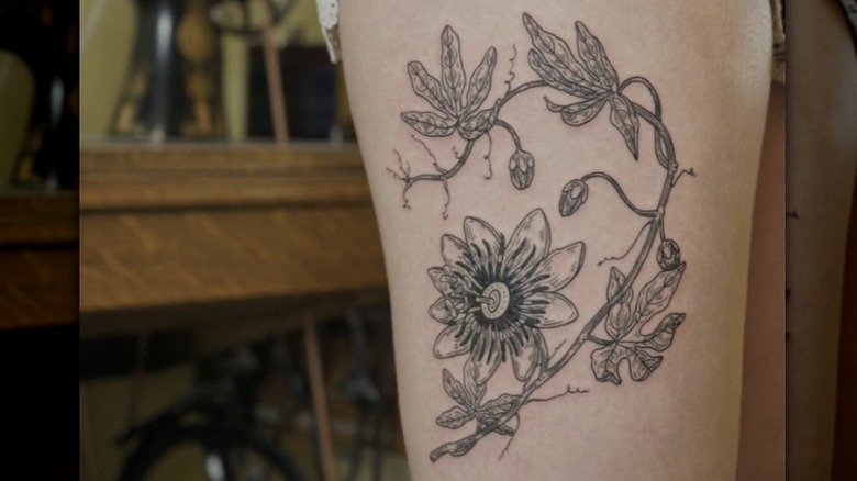 Tattoo of flowers
