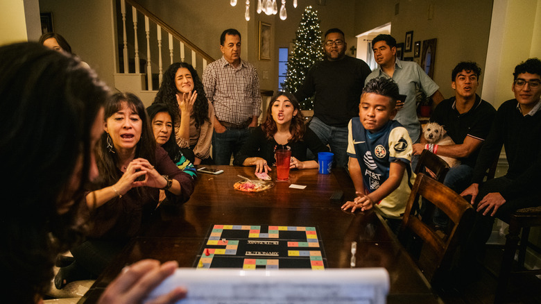 Family coming together on Thanksgiving