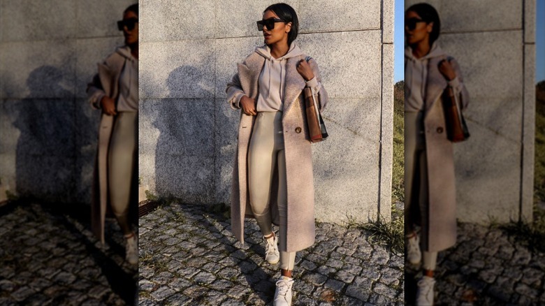 beige monochromatic outfit