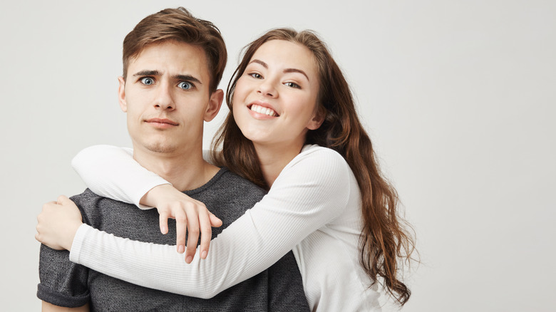 Man with clingy girlfriend 