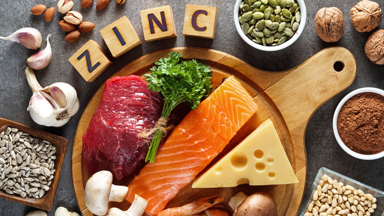 Zinc foods on a platter