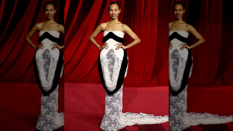 Zoe Saldaña at the 2024 Academy Museum Gala.