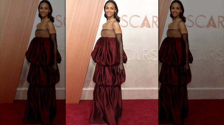 Zoe Saldaña at the 2025 Academy Awards.