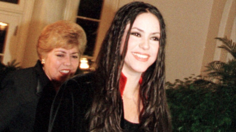 Shakira with dark hair