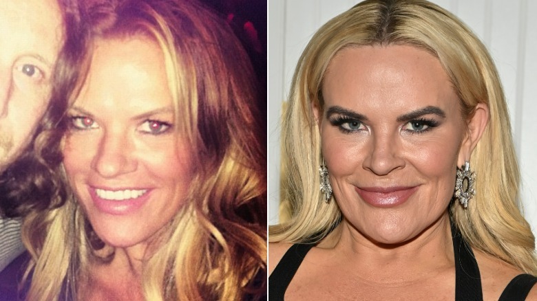 A side-by-side comparison of Heather Gay's face