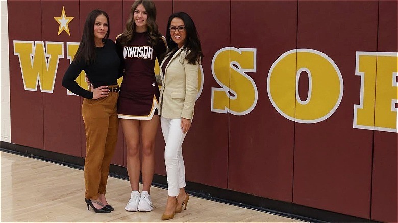 A photo of Representative Lauren Boebert at Windsor High School