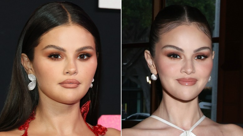 Side-by-side photos showing Selena Gomez's weight loss