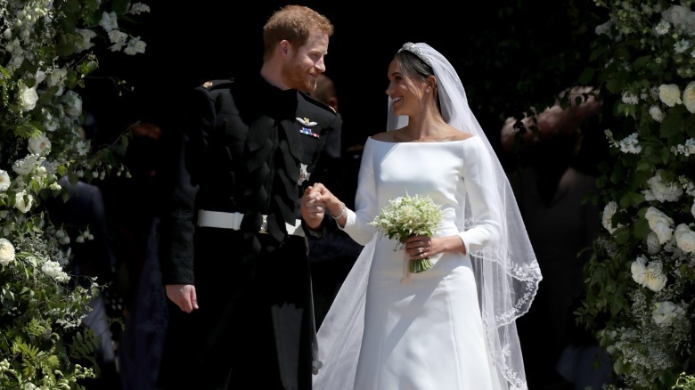 Meghan Markle and Prince Harry at their 2018 wedding