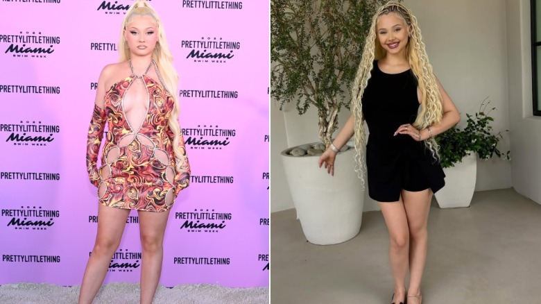 Alabama Barker in 2022 and 2025